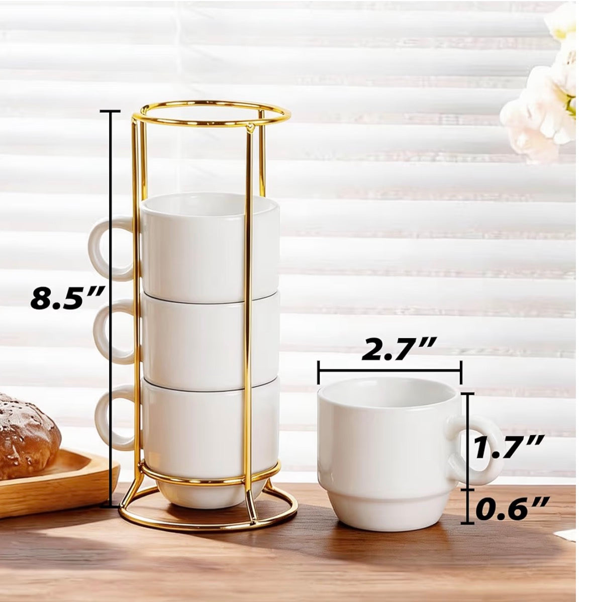 Set de 4 tazas de cafe 6oz